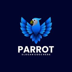 Vector Parrot Gradient Logo Logo Template Flying Macaw, Parrot Vector, Logo Gradient, Rs Logo, Ad Logo, Logo Illustration, Store Design, Colorful Fashion