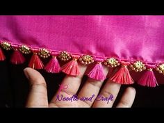 Saree Kuchu Designs Latest Video, Sari Tassels, Saree Kuchu Design, Silk Saree Blouse Designs Patterns, Designer Tassels, Kuchu Designs