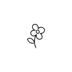 a simple line drawing of a flower