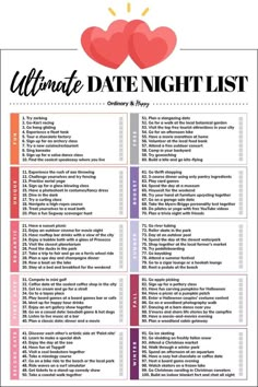 Plan A Date Night For Him, Date Night Checklist, 222 Date Idea, Date Ideas That Start With A, Mystery Date Ideas, Cute Dating Ideas, Budget Dates Ideas, Date Ideas For Birthday, Date Categories