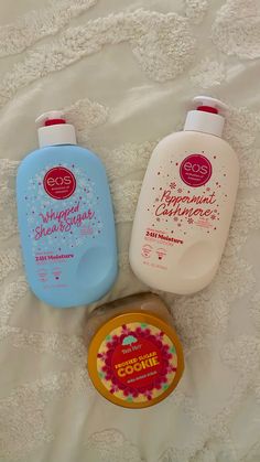 eos christmas lotions & tree hut scrub Eos Holiday Lotion, Tree Hut Scrub, Christmas Lotion, Sugar Cookie Frosting, Christmas Scents, Tree Hut, Sugar Scrub