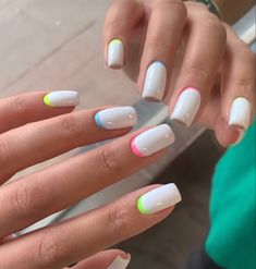 Neon Toe Nails, Beachy Nails, Red Acrylic Nails, Nail Drawing, Nude Nail Designs, Drip Nails, Classic Nails, Pretty Gel Nails