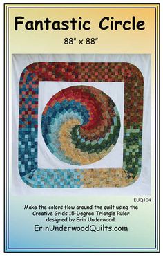 an image of a quilt pattern with the words fantastic circle on it's side