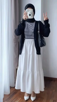 New Hijab, Rok Outfit, Modest Casual Outfits, Stile Hijab, Hijab Look