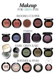 Colors For Green Eyes Make Up, Eyeshadow Looks For Green Eye, For Green Eyes Makeup, Eyeshadow Palettes For Green Eyes, Eyeshadow For Green Hazel Eyes, Green Eyes Eye Makeup, Everyday Makeup For Green Eyes, Best Eyeshadow Colors For Green Eyes