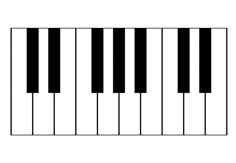 an image of a piano keyboard with red and black keys on the bottom right hand side