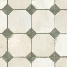 a white and gray tiled floor with small squares