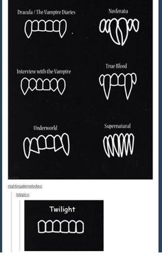 the different types of vampire teeth