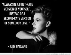 a black and white photo with a quote on it that says, always be a first - rate version of yourself instead of a second - rate version of a second - rate version of somebody else