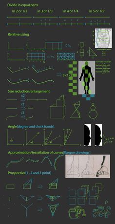 an info sheet with different types of lines and shapes