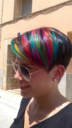 Turquoise Hair Color, Pinwheel Hair Color, Purple Grey Hair, Purple Hair Highlights, Tie Dye Hair