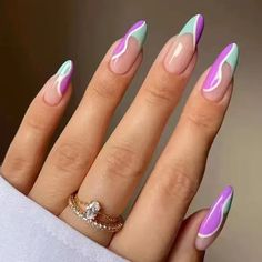 45428448559321 Nail Asthetic, Her Nails, Fake Nails With Glue, Almond Nails Designs, Stick On Nails, Nailed It, Beauty Nail, Nail Arts, Nail Polishes