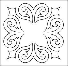 a black and white image of an intricate design