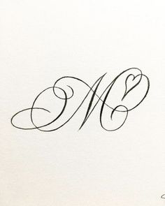 the letter m is made up of black ink