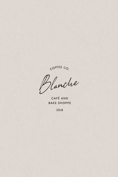 the logo for coffee co blanche cafe and bake shop