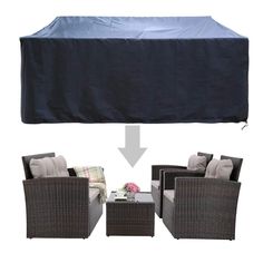 PRICES MAY VARY. Cover Size-Our dust cover size 197*154*78cm, can cover 4 or 5 pieces whole set furniture like our A50 & A60 sofa Good Protector-The patio water resistant cover is made of 210T high density polyester fabric with PVC inner surface, able to protect furniture from water, and high temperatures Easy to Clean-With an easy to wash material, only wipe with a damp cloth and the dirt will disappear soon.If wet, just let it dry in the sun Use tips: As the furniture set are not flat, the low Loveseat Covers, Outdoor Conversation Sets, Lawn Furniture, Outdoor Furniture Covers, Patio Furniture Covers, Set Cover, Garden Sofa, Conversation Set Patio, Couch Covers