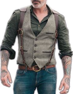 Winter Slim Fit Sleeveless Vest, Fitted Steampunk Vest For Costume Party, Slim Fit Sleeveless Winter Vest, Slim Fit Sleeveless Vest For Fall, Slim Fit Sleeveless Vest For Spring, Spring Slim Fit Sleeveless Vest, Steampunk Black Sleeveless Vest, Fitted Steampunk Vest For Cosplay, Steampunk Style Sleeveless Black Vest