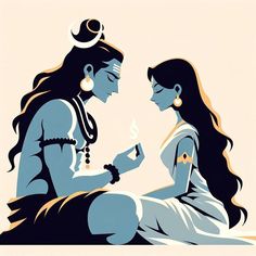 Shiv And Parvati, Boho Art Drawings, Vedic Art, Spiritual Artwork, Shiva Art, Abstract Art Painting Diy, Lord Shiva Painting