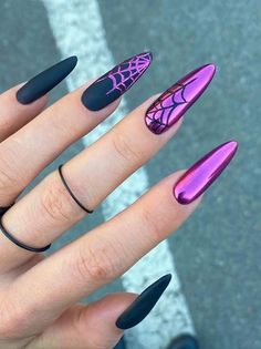 Fun Halloween Nails, Holloween Nails, Halloween Nails Easy, Witchy Nails, Nails Yellow, Halloween Acrylic Nails, Cute Halloween Nails, October Nails