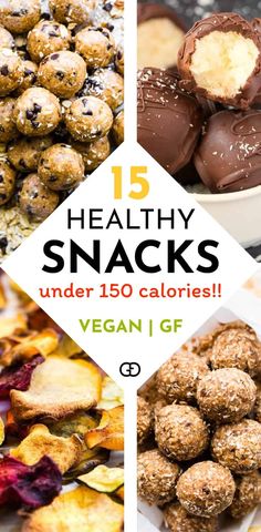 Oh wow! These healthy vegan snacks are delicious! All these DIY snacks are portable, gluten-free and less than 150 calories! #healthysnacks #healthyrecipes #snacks #veganrecipes #vegan #veganfood #glutenfree 150 Calorie Snacks, Vegan Gluten Free Snacks, Lunch Keto, Vegetarian Dinner Recipes, Calorie Snacks, Low Calorie Vegan, Vegan Snack Recipes, Healthy Sweet Snacks