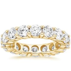 Lab Diamond Eternity Ring (5 ct. tw.) in 18K Yellow Gold Eternity Wedding Ring, Diamond Eternity Ring, Sparkling Rings, Ideal Wedding, Eternity Ring Diamond, Diamond Eternity, Lab Created Diamonds, Eternity Bands, Lab Diamonds