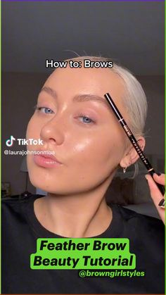 Feathered Eyebrows, Long Eyebrows, Makeup Removal Tips, Eyebrow Trends, Feather Brows, Full Eyebrows, Beauty Tutorial, Eyebrow Hacks