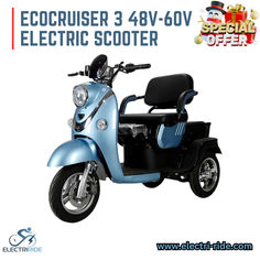 an electric scooter is shown with the words, ecocruiser 3 48v - 60v