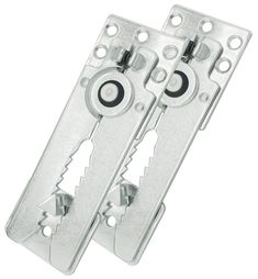 two metal latches with holes on each side