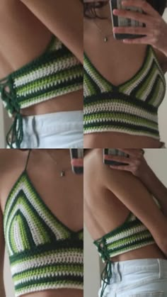 Crochet Triangle Top, Tops Stylish, Crochet Top Outfit, Easy Patterns, Mode Crochet, Diy Sewing Clothes, Crochet Stuff, Crochet Top Pattern