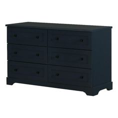 an image of a black dresser with drawers