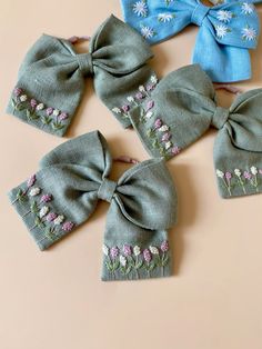 English Poems For Kids, English Poems, Baby Dress Embroidery, Net Embroidery, Sewing Easy Diy, Diy Hair Accessories, Bow Design, Bow Hair Clips, Diy Hairstyles