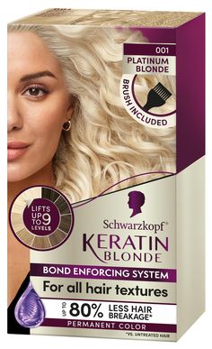 PRICES MAY VARY. 3-STEP BOND ENFORCING: The 3-step Bond Enforcing System creates bonds and strengthens hair, leaving your hair 5X* stronger after using this hair dye kit PROFESSIONAL: Professionally-inspired high lift hair color for women that lightens hair up to 9 levels while reducing hair damage*. With 2-in-1 purple repair mask for anti-yellow effect and shine. DESIGNED FOR ALL HAIR TEXTURES: This professional hair dye leaves hair looking and feeling soft and renewed, while also maintaining c Platinum Blonde Hair Dye, High Lift Hair Color, Permanent Hair Dye Colors, Professional Hair Dye, Blonde Hair Dye, Hair Bleach, Hair Color Pictures, Dyed Blonde Hair, Repair Mask