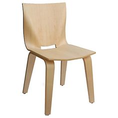 a wooden chair on a white background