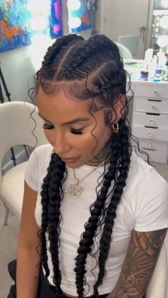 Quick Braided Hairstyles, Pretty Braided Hairstyles, Hairdos For Curly Hair, Braids With Curls