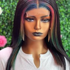 Custom Beautiful Rainbow Wig Long Bob Wig, Rainbow Wig, Wig Color, Bob Wig, Long Bob, Beautiful Rainbow, Bob Wigs, Wig Hairstyles, Womens Hairstyles