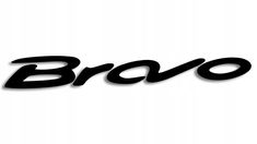 the word bravo written in black on a white background