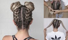 Boxer Braids, Easy Everyday Hairstyles, Fishtail Braids, Braided Bun Hairstyles, Braided Bun, Easy Braids, Braided Hairstyles Easy