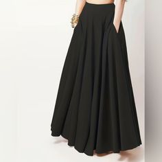 Loved It, But It Is A Tad To Small Super Super Adorable Questions? Leave A Comment Below! Comfortable Skirts, Holiday Skirts, Loose Maxi Dress, Stylish Skirts, Pleated Maxi Skirt, Oversize Women, Retro Mode, Long Maxi Skirts, Black High Waist