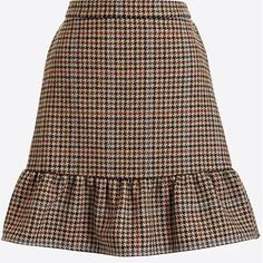 Wool/Poly. Length: 17". Elastic Waistband. Lined. New Condition; Never Worn Flounce Skirt, Plaid Mini Skirt, Fall Skirts, Silk Skirt, Dresses Shoes, Knee Length Skirt, J Crew Factory, Womens Fashion Trends, Skirt Fashion