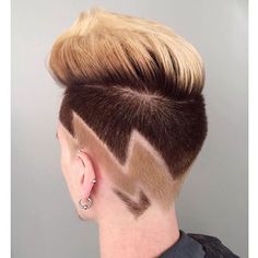 Amazing hair tattooing and colour blocks done by Shea at Edges Salon & Spa! Men's Makeup, Barber Style, Shaved Design, Undercut Hairstyles Women, Beard Designs, The Trend Spotter, V Hair