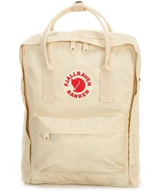 From Fjallraven, the Patch Logo Kanken Water-Resistant Cotton Zipper Convertible Backpack features:Durable water-resistant cotton vinylon fabricZipper closureRemovable seat padFront and side pocketsZip pocket outsideDouble convertible straps for bag or backpack wearApprox. 14.9" x 10.6" x 5.1" bag; 14.9" strap lengthVolume approx. 16 LImported. Cute Backpacks For Highschool, Mochila Fjallraven Kanken, Backpack Fjallraven, Yellow Backpack, Water Resistant Backpack, Embroidered Backpack, White Backpack, Convertible Backpack, Cute Backpacks