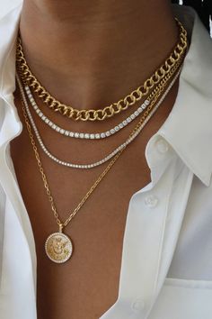 CUBAN LINK AND LONG LINE DIAMOND NECKLACE – Anita Ko Anita Ko, Diamond Choker, Dope Jewelry, Stacked Jewelry, Pear Diamond, Cuban Link, Bezel Diamond, Jewelry Inspo