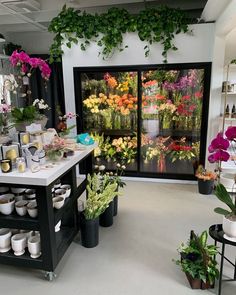 a room filled with lots of flowers and plants