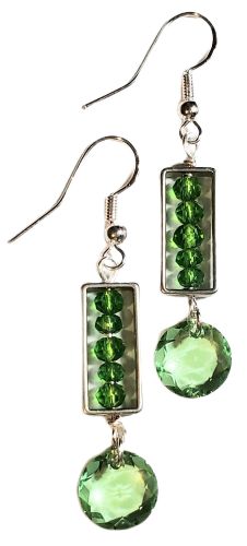 Green Swarovski Crystal Cage Earrings Earth Beauty Jewelry 1221 Our Green Swarovski Crystal Cage Earrings with sparkling crystals will catch everyone’s eye. Add a unique touch to your style and feel confident with these statement earrings. The color green resonates with the Heart/4th Chakra – love, harmony, compassion. All my jewelry is handmade, charged by the sun, and infused with my own unique blend of loving, healing intent. Materials: silver-plated frame, rondelles, Swarovski crystal, jump Crystal Cage, Earth Beauty, The Color Green, Eye Pins, Swarovski Crystal Earrings, Pink Quartz, Ear Hook, Sparkling Crystal, Crystal Heart