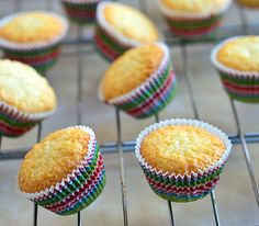 several muffins cooling on a wire rack