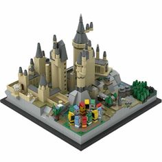 an image of a lego castle on display