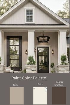 the exterior of a house with paint colors