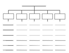 a blank family tree is shown in black and white