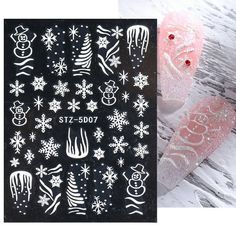 Snowflake Pattern Nail Sticker Decals 5D Hollow Pattern Nail Supplies Self-Adhesive Luxurious Nail Decoration Feature: [Package] You will get 1 sheet 5D exquisite embossed carving sticker in one package. Each paper size is 3.1 x2.4 inches. Large number of different patterns for you to use and replace in daily life. [Exquisite Design] The embossing carving patterns on the 5D nail art gives people an intuitive and delicate exquisite feeling. You can choose from a variety of patterns including Snow Christmas Nails Glitter, Pumpkin Nail, Pumpkin Nail Art, Nail Art Halloween, Snowflake Nail, Christmas Nail Stickers, Snowflake Nail Art, Winter Manicure, Manicure Colors