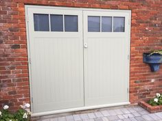 Accoya Garage doors Garage Doors Painted, Garage Doors With Windows, Normandy Grey, Lantern Roof Light, Front Garden Ideas Driveway, Bellway Homes, Garage Door Windows